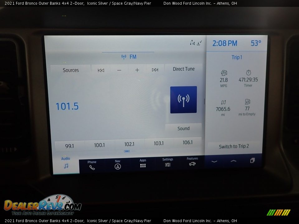 2021 Ford Bronco Outer Banks 4x4 2-Door Iconic Silver / Space Gray/Navy Pier Photo #21