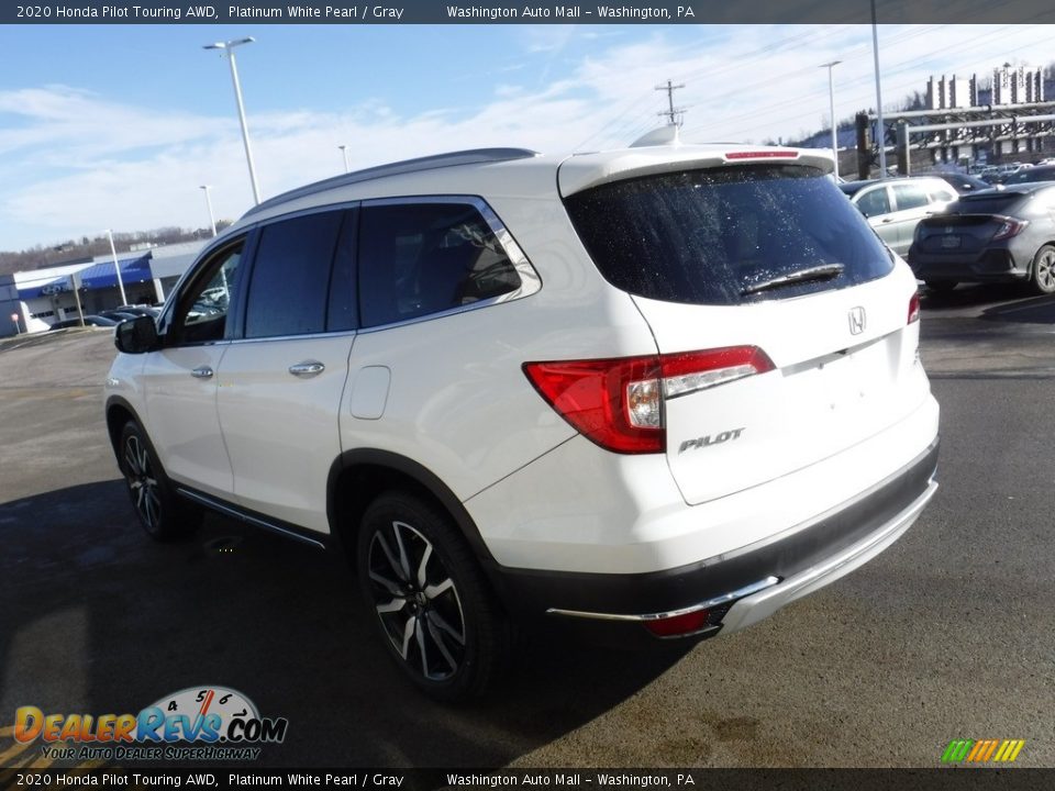 2020 Honda Pilot Touring AWD Platinum White Pearl / Gray Photo #7