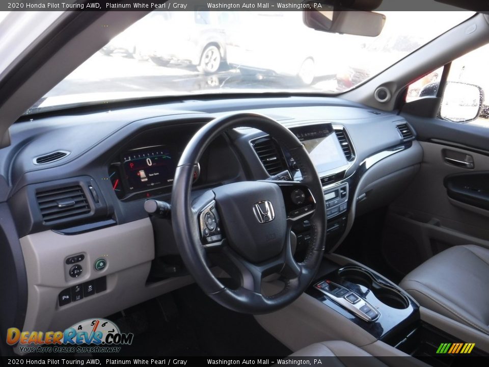 2020 Honda Pilot Touring AWD Platinum White Pearl / Gray Photo #15