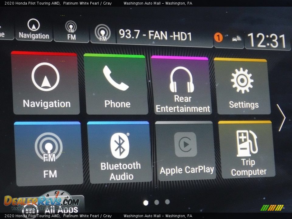 2020 Honda Pilot Touring AWD Platinum White Pearl / Gray Photo #25