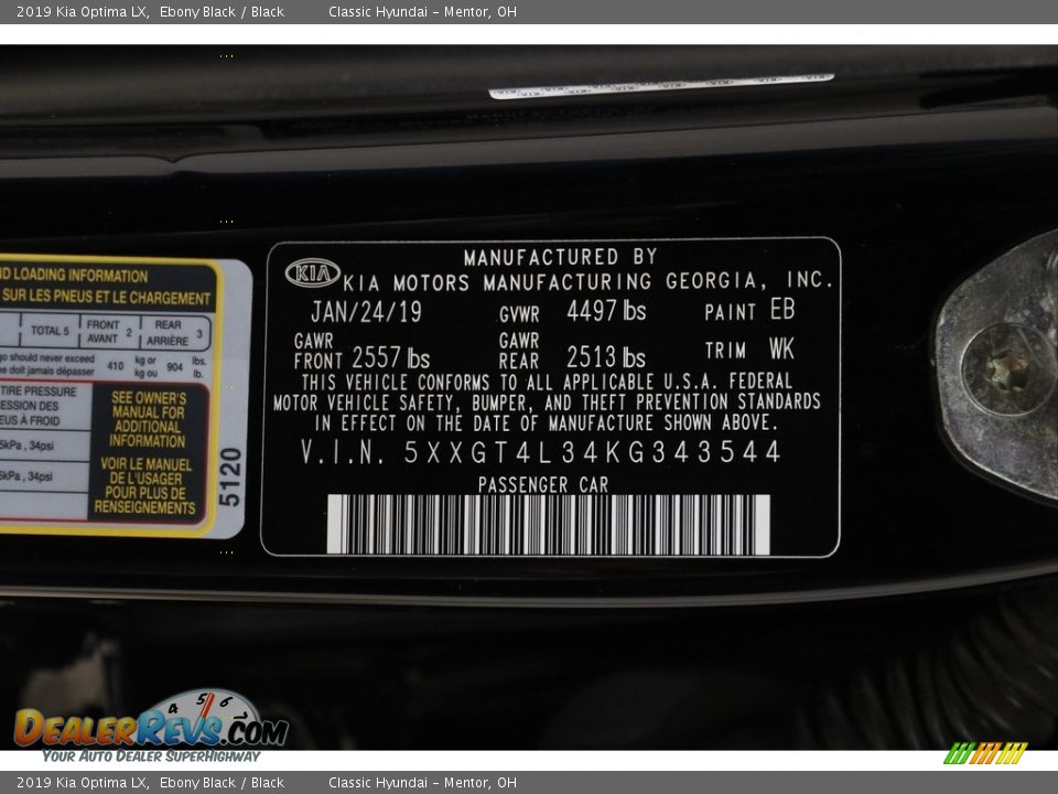 2019 Kia Optima LX Ebony Black / Black Photo #21