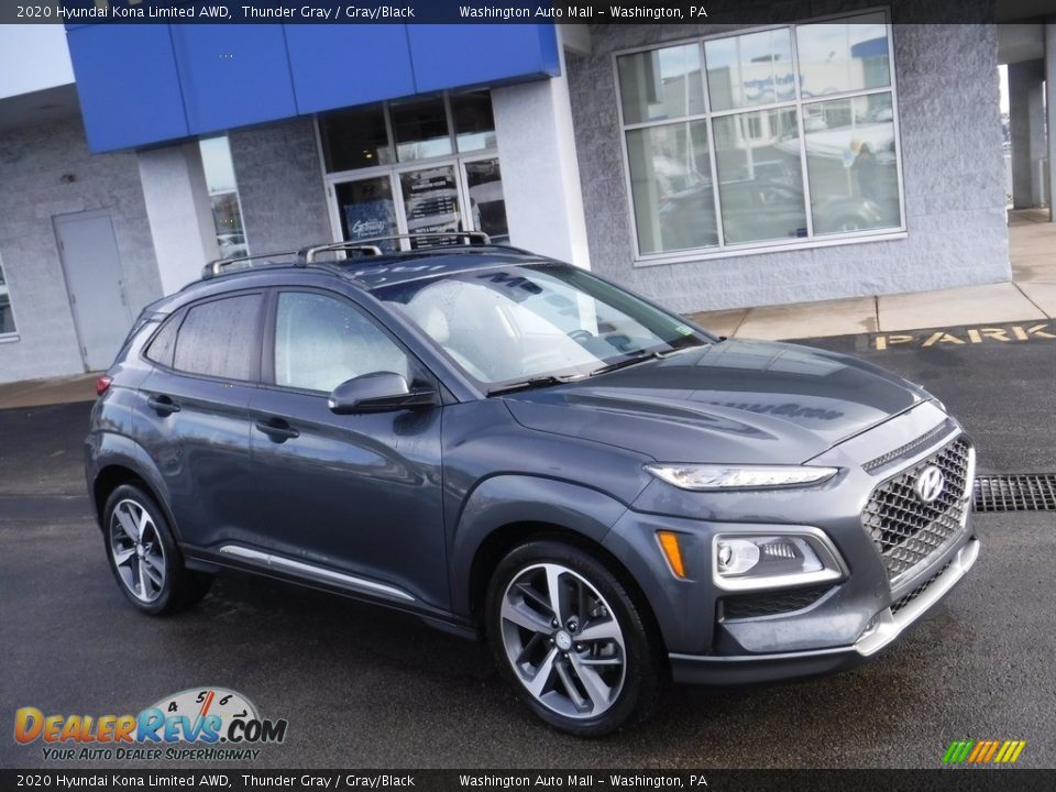 2020 Hyundai Kona Limited AWD Thunder Gray / Gray/Black Photo #1