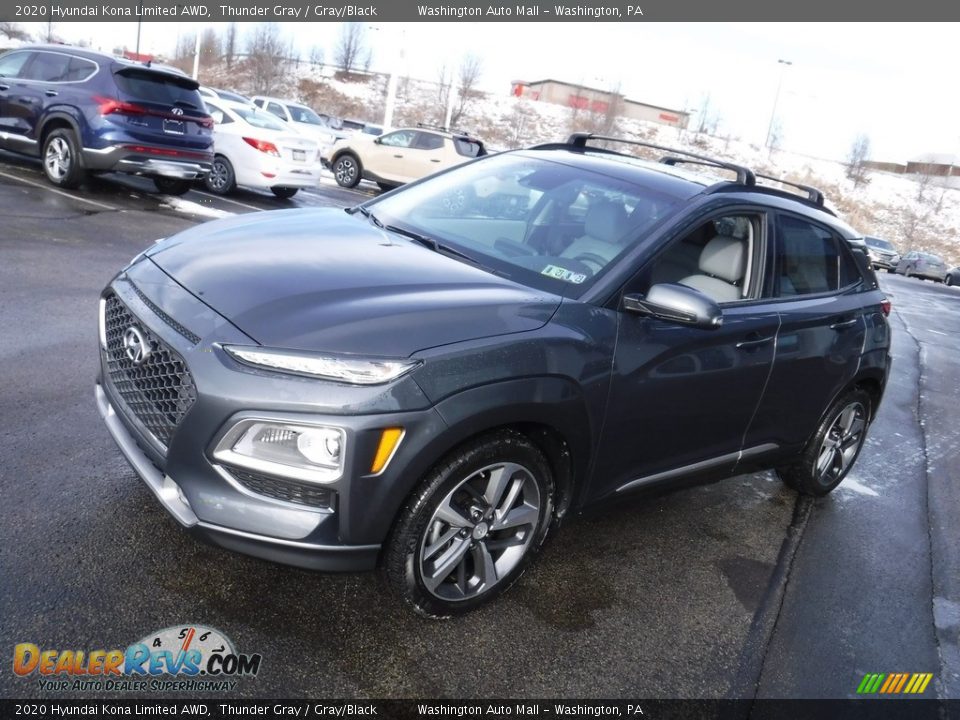 2020 Hyundai Kona Limited AWD Thunder Gray / Gray/Black Photo #6