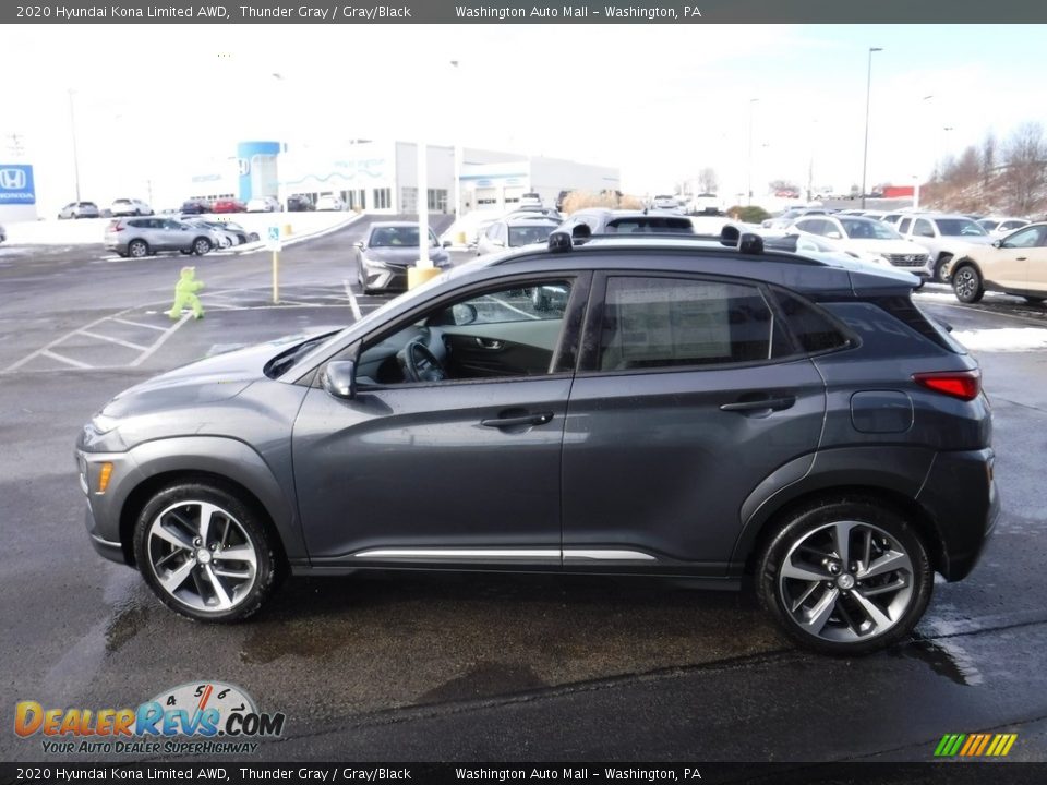 2020 Hyundai Kona Limited AWD Thunder Gray / Gray/Black Photo #7