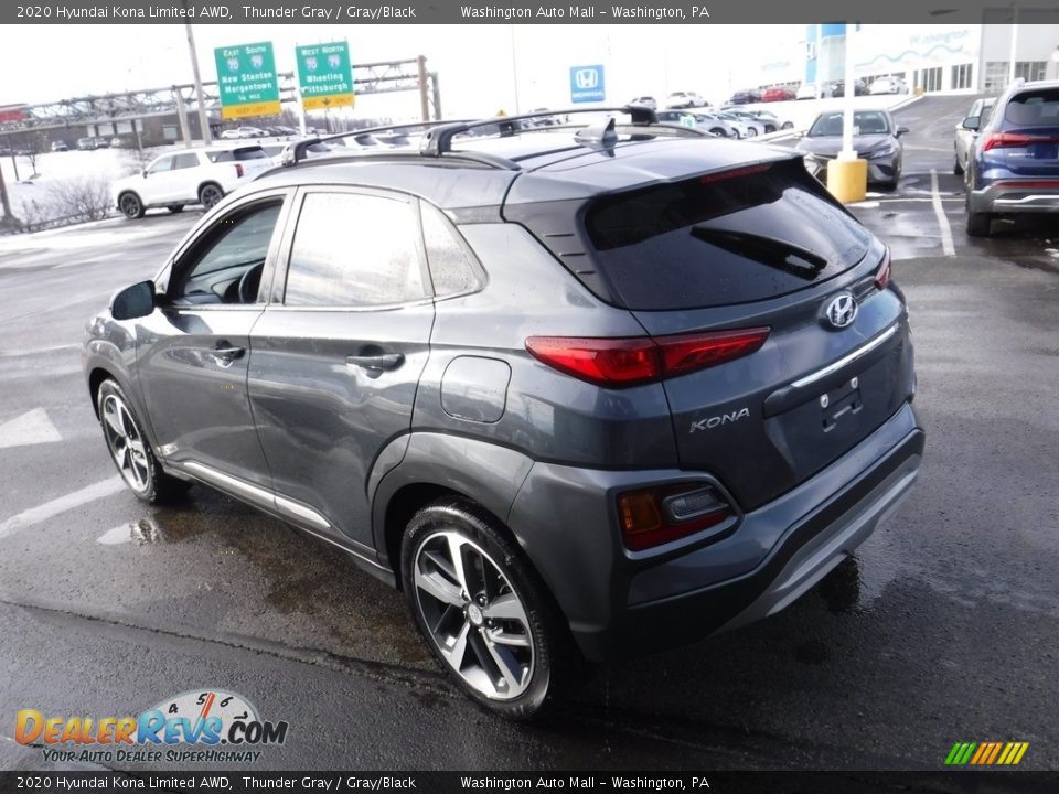 2020 Hyundai Kona Limited AWD Thunder Gray / Gray/Black Photo #8