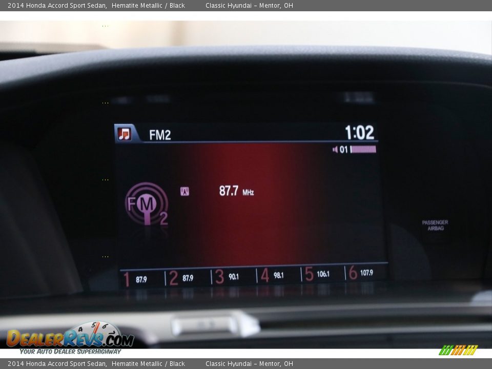 2014 Honda Accord Sport Sedan Hematite Metallic / Black Photo #10