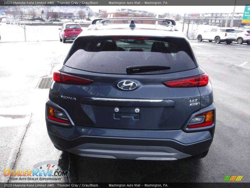 2020 Hyundai Kona Limited AWD Thunder Gray / Gray/Black Photo #9