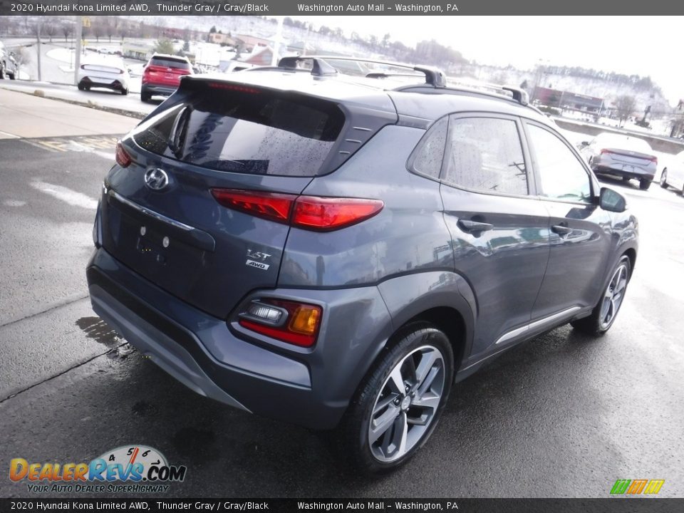 2020 Hyundai Kona Limited AWD Thunder Gray / Gray/Black Photo #10