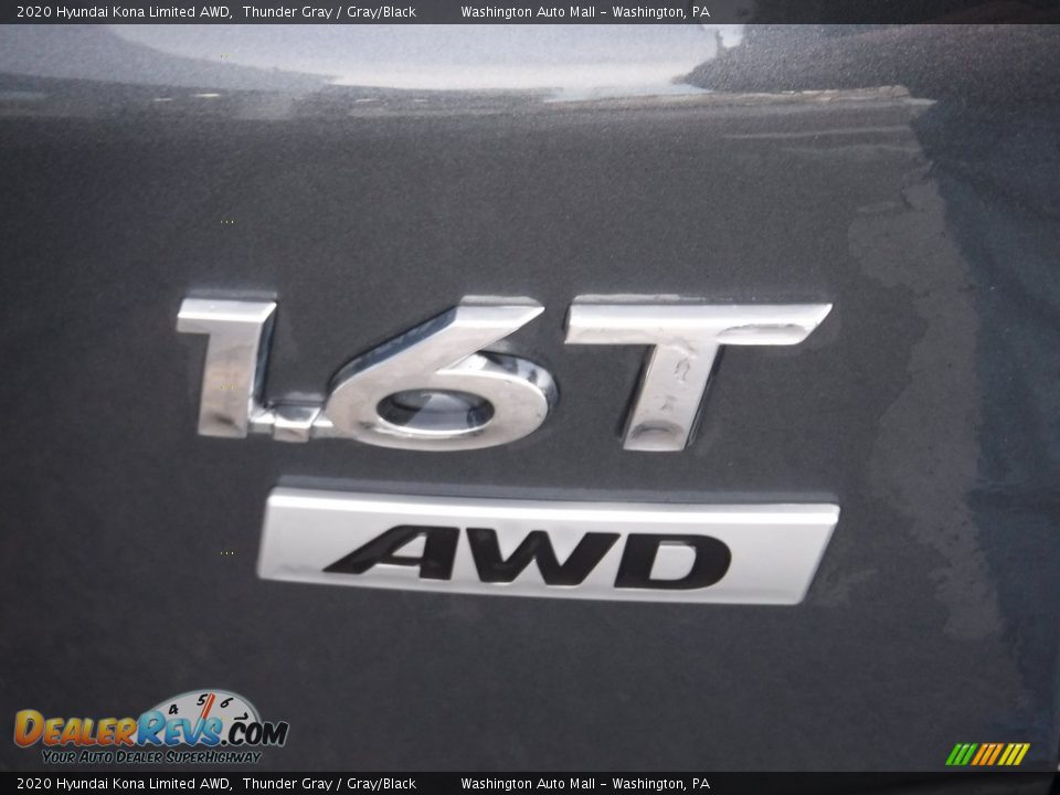 2020 Hyundai Kona Limited AWD Thunder Gray / Gray/Black Photo #11