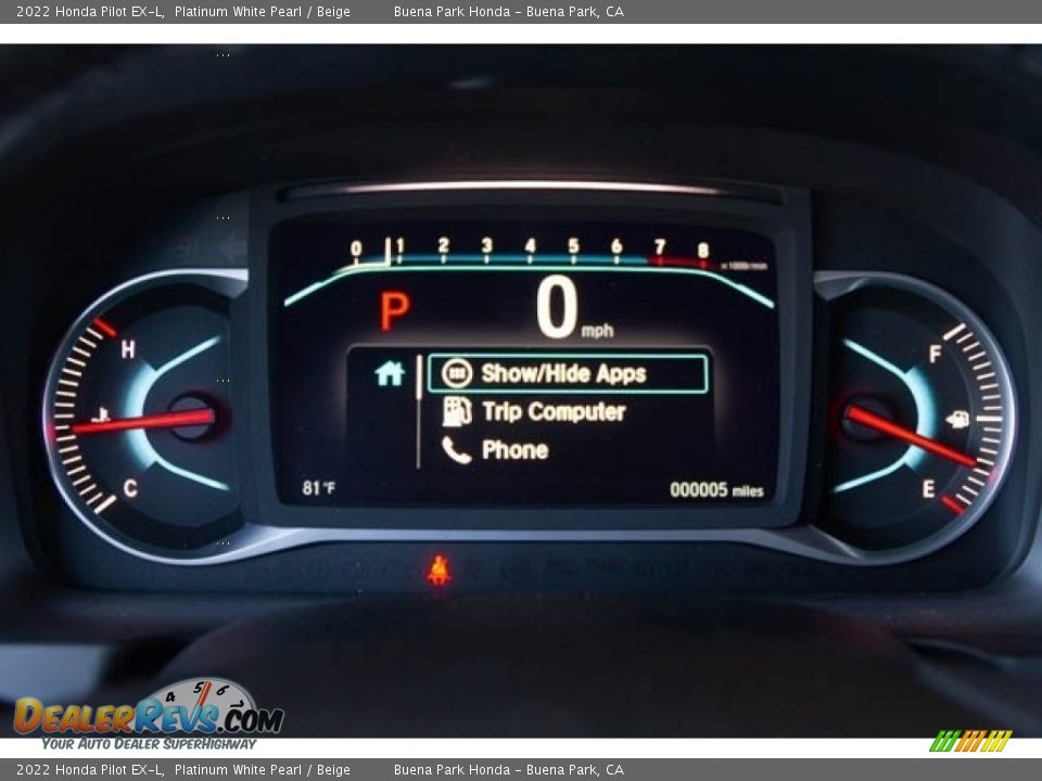 2022 Honda Pilot EX-L Gauges Photo #19