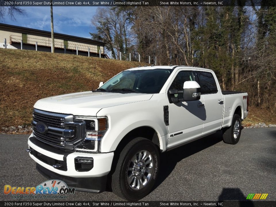 2020 Ford F350 Super Duty Limited Crew Cab 4x4 Star White / Limited Highland Tan Photo #2