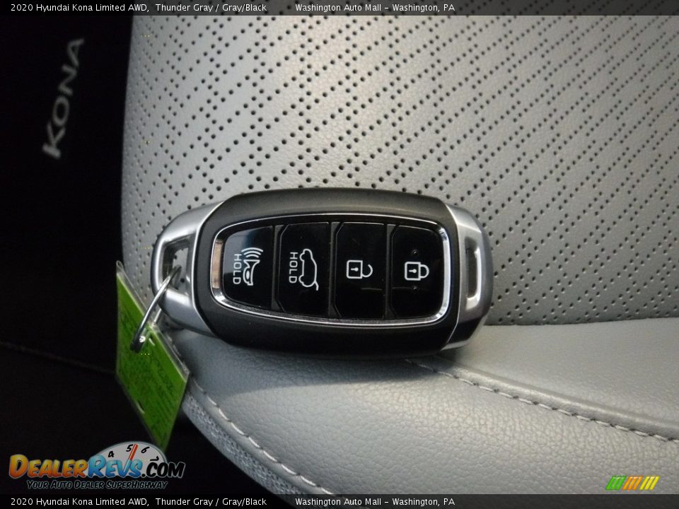 2020 Hyundai Kona Limited AWD Thunder Gray / Gray/Black Photo #33