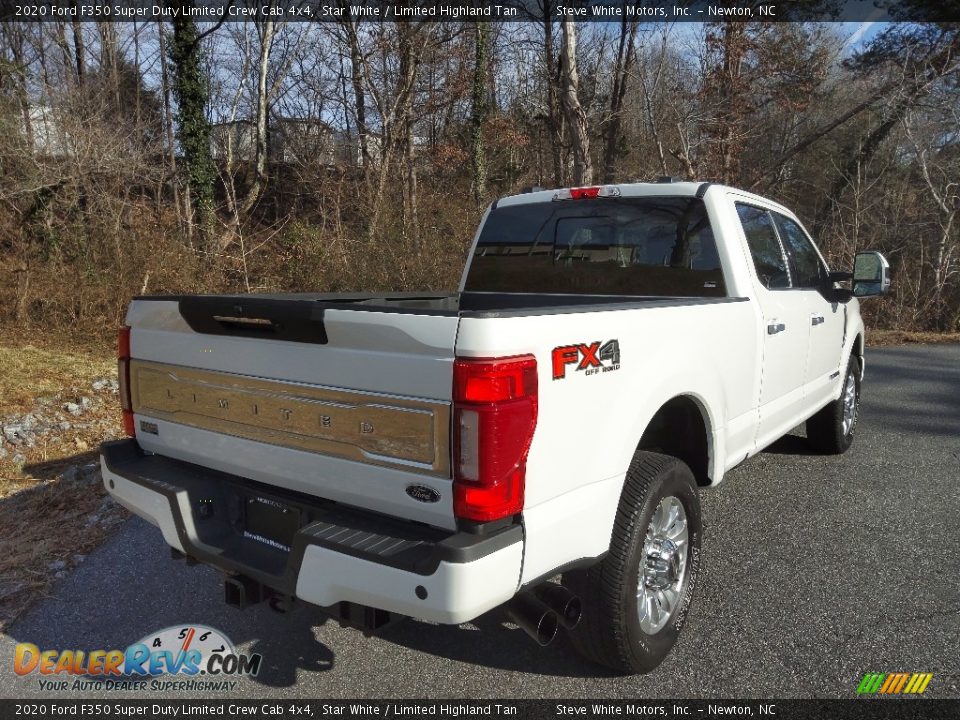 2020 Ford F350 Super Duty Limited Crew Cab 4x4 Star White / Limited Highland Tan Photo #6