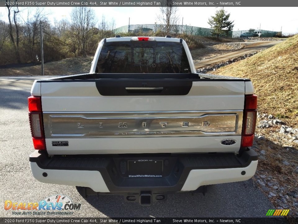 2020 Ford F350 Super Duty Limited Crew Cab 4x4 Star White / Limited Highland Tan Photo #7