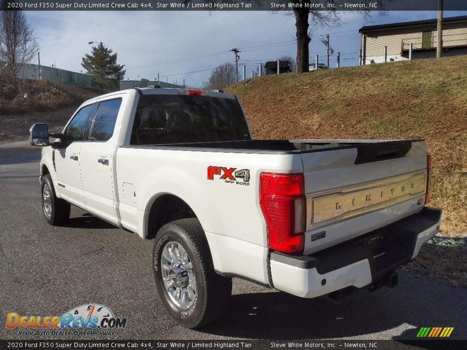 2020 Ford F350 Super Duty Limited Crew Cab 4x4 Star White / Limited Highland Tan Photo #10