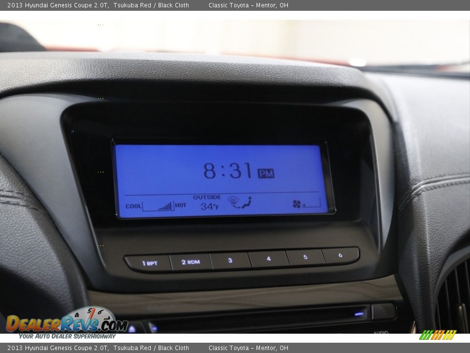 2013 Hyundai Genesis Coupe 2.0T Tsukuba Red / Black Cloth Photo #10