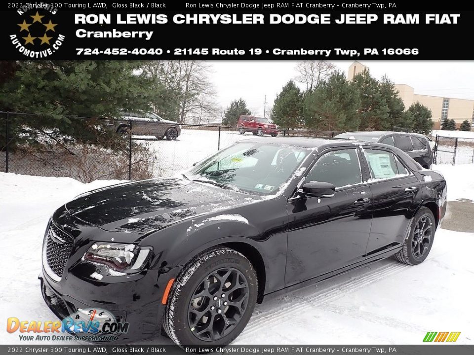 2022 Chrysler 300 Touring L AWD Gloss Black / Black Photo #1