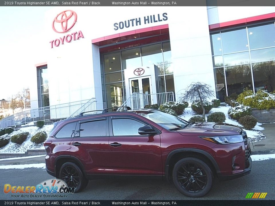 2019 Toyota Highlander SE AWD Salsa Red Pearl / Black Photo #2