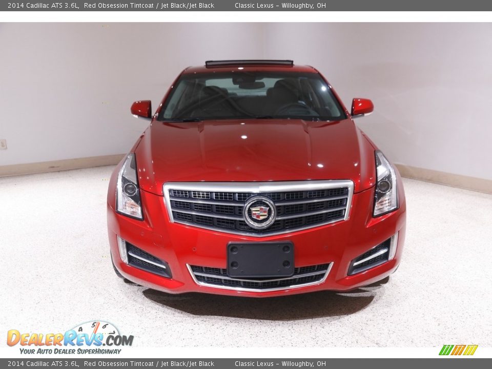2014 Cadillac ATS 3.6L Red Obsession Tintcoat / Jet Black/Jet Black Photo #2