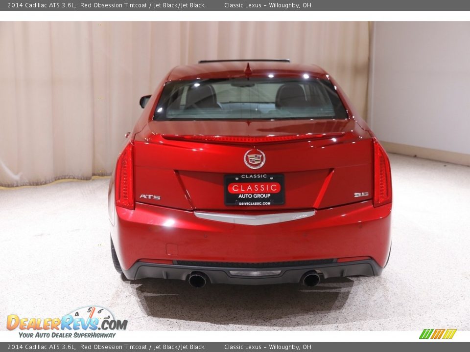 2014 Cadillac ATS 3.6L Red Obsession Tintcoat / Jet Black/Jet Black Photo #19