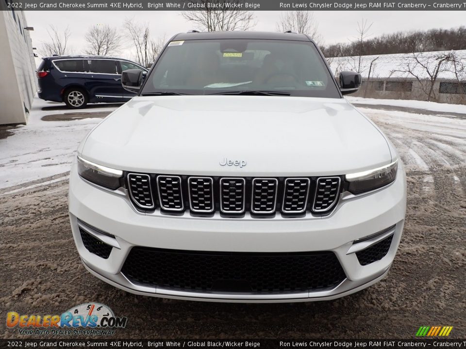 2022 Jeep Grand Cherokee Summit 4XE Hybrid Bright White / Global Black/Wicker Beige Photo #2