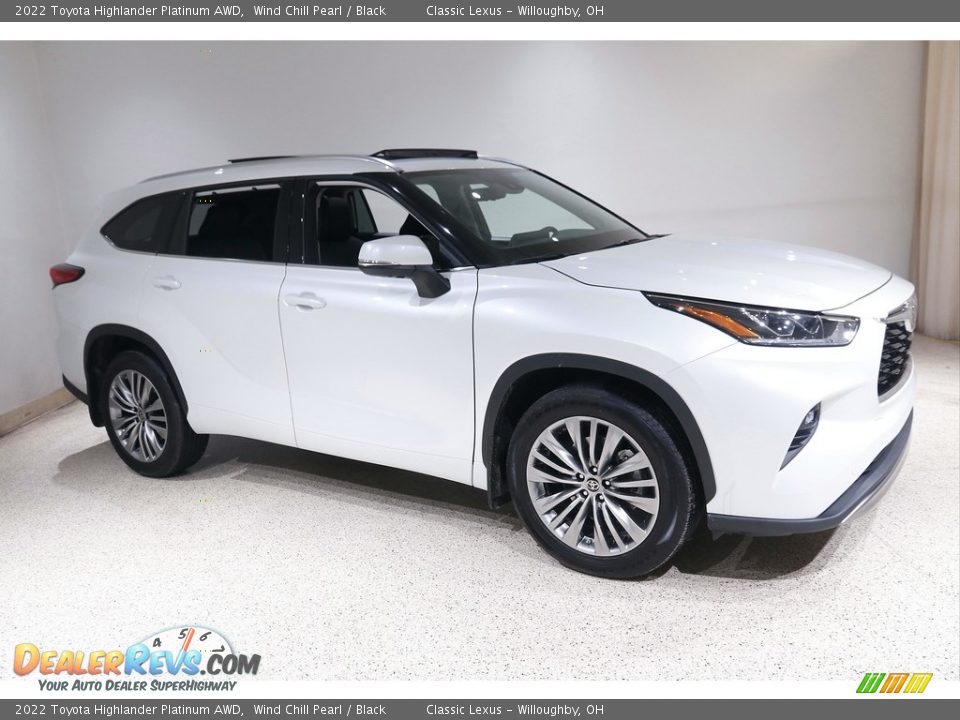 2022 Toyota Highlander Platinum AWD Wind Chill Pearl / Black Photo #1