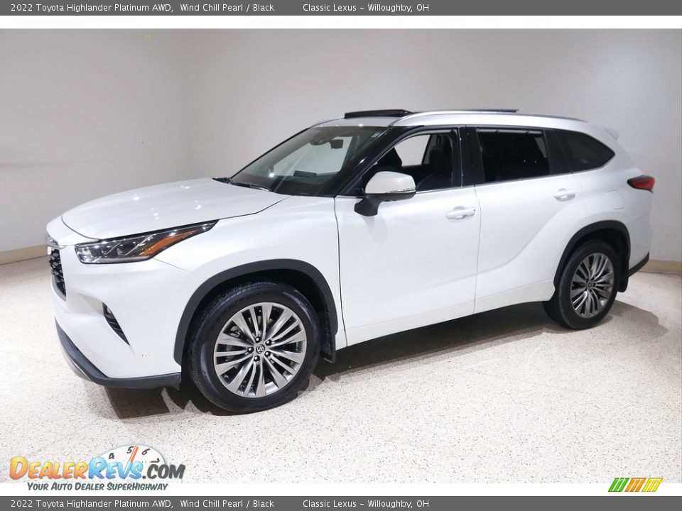 2022 Toyota Highlander Platinum AWD Wind Chill Pearl / Black Photo #3