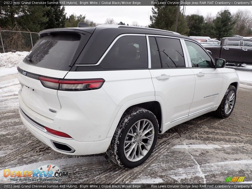 2022 Jeep Grand Cherokee Summit 4XE Hybrid Bright White / Global Black/Wicker Beige Photo #5