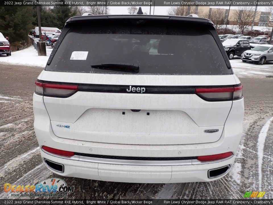 2022 Jeep Grand Cherokee Summit 4XE Hybrid Bright White / Global Black/Wicker Beige Photo #6