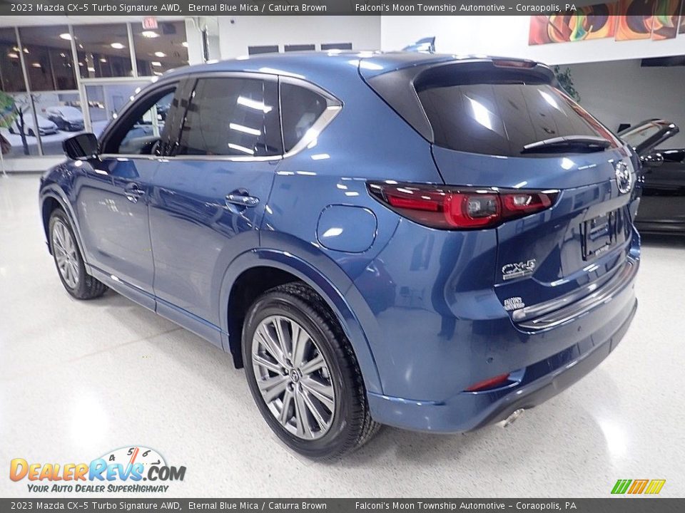 2023 Mazda CX-5 Turbo Signature AWD Eternal Blue Mica / Caturra Brown Photo #5