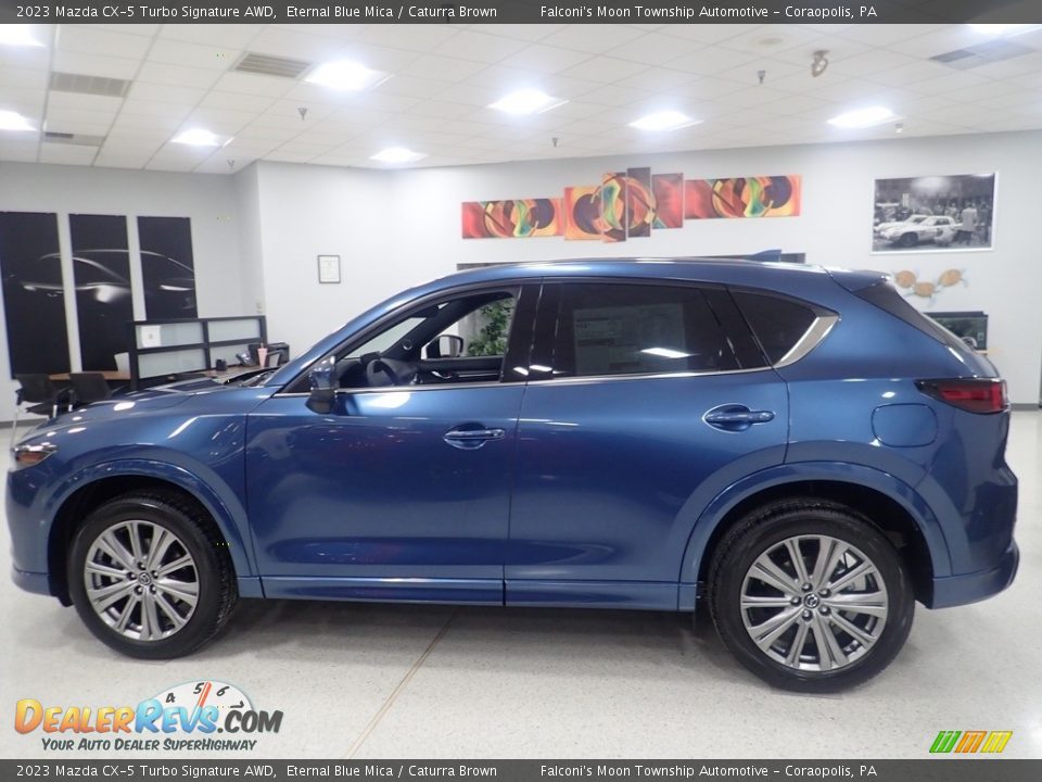 2023 Mazda CX-5 Turbo Signature AWD Eternal Blue Mica / Caturra Brown Photo #6