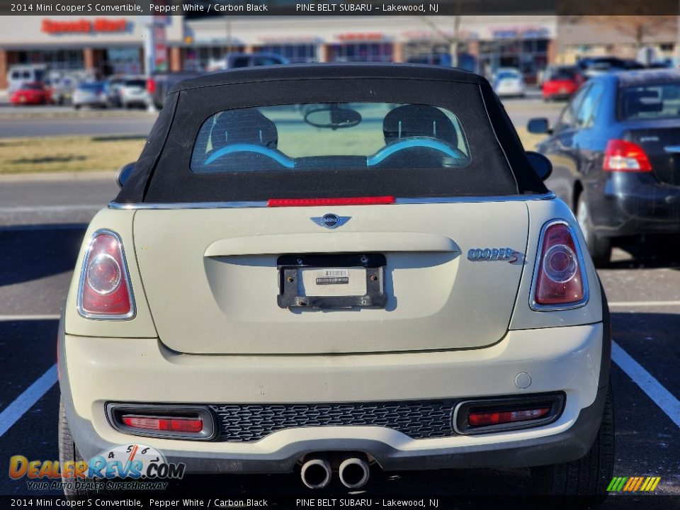 2014 Mini Cooper S Convertible Pepper White / Carbon Black Photo #7