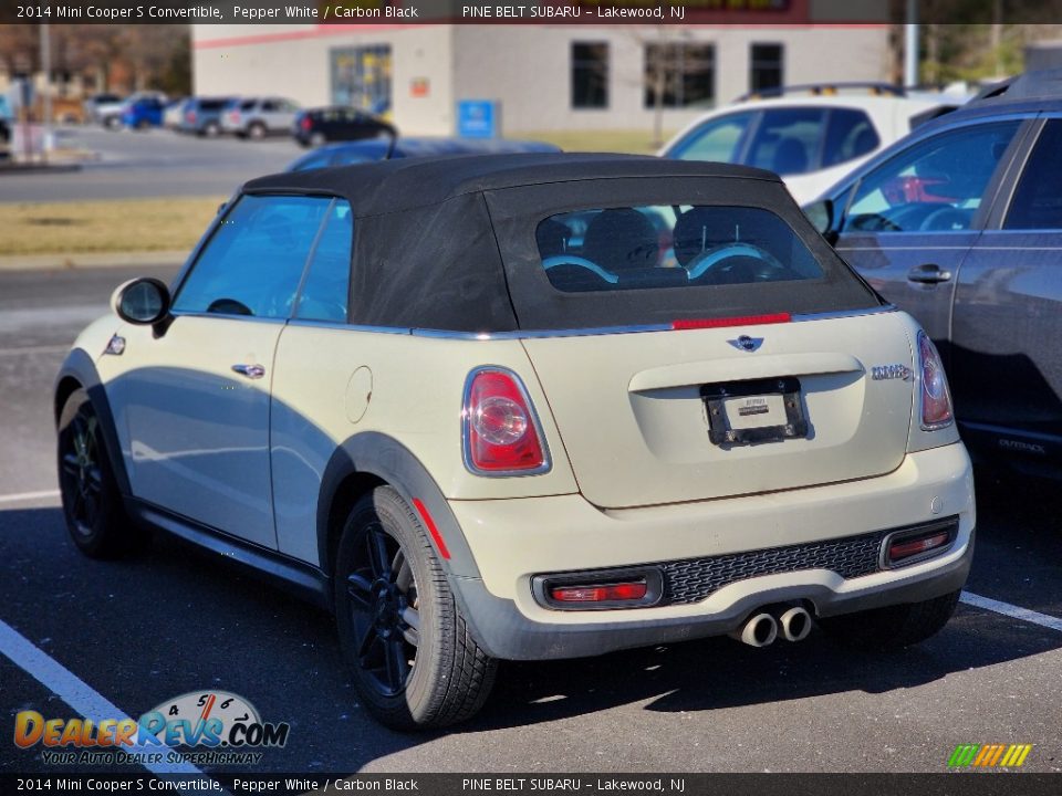 2014 Mini Cooper S Convertible Pepper White / Carbon Black Photo #8