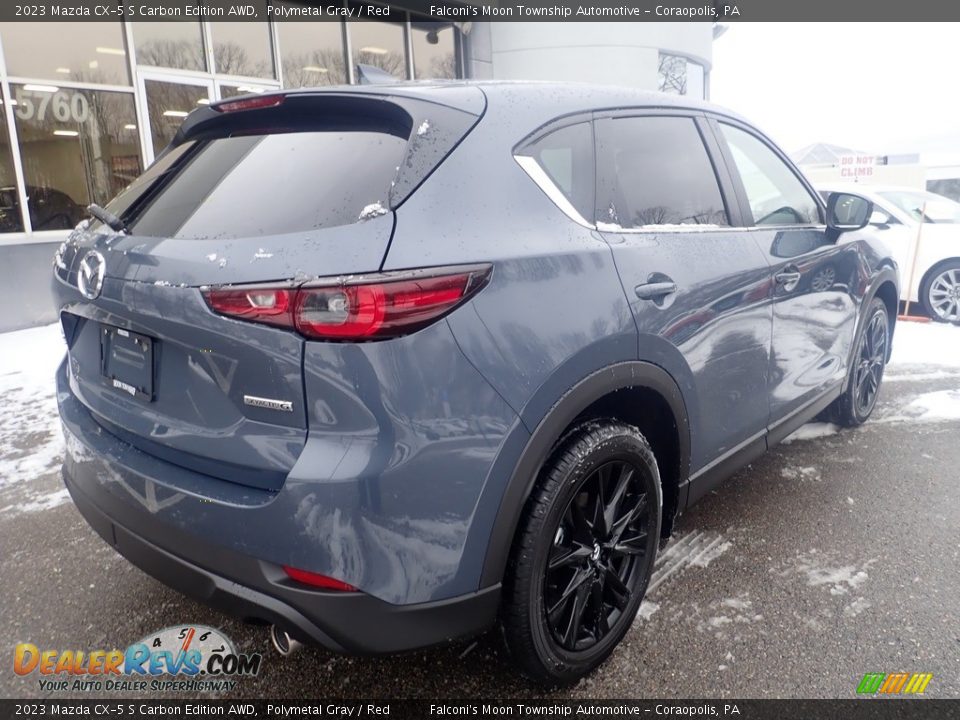 2023 Mazda CX-5 S Carbon Edition AWD Polymetal Gray / Red Photo #2