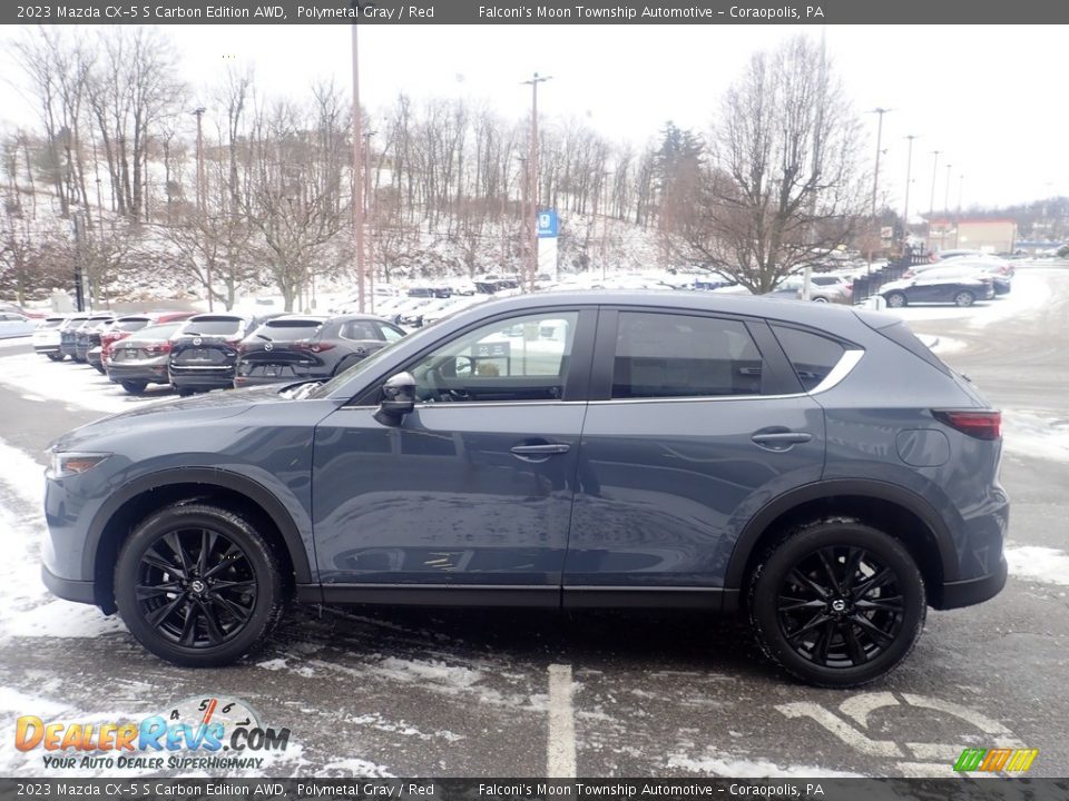 2023 Mazda CX-5 S Carbon Edition AWD Polymetal Gray / Red Photo #6