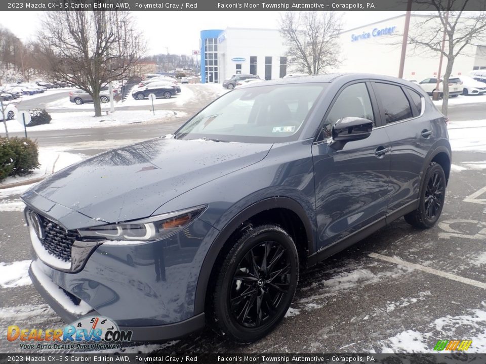 2023 Mazda CX-5 S Carbon Edition AWD Polymetal Gray / Red Photo #7