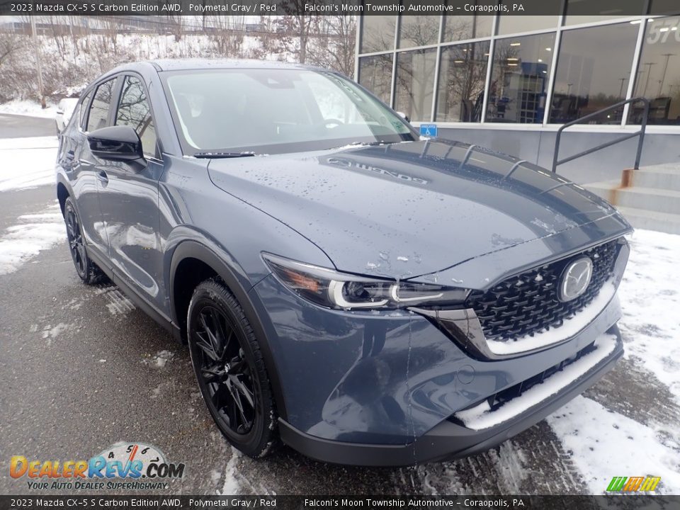 2023 Mazda CX-5 S Carbon Edition AWD Polymetal Gray / Red Photo #9