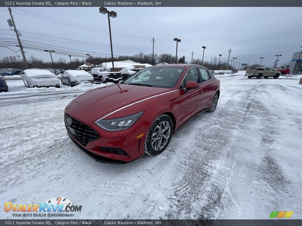 2021 Hyundai Sonata SEL Calypso Red / Black Photo #1
