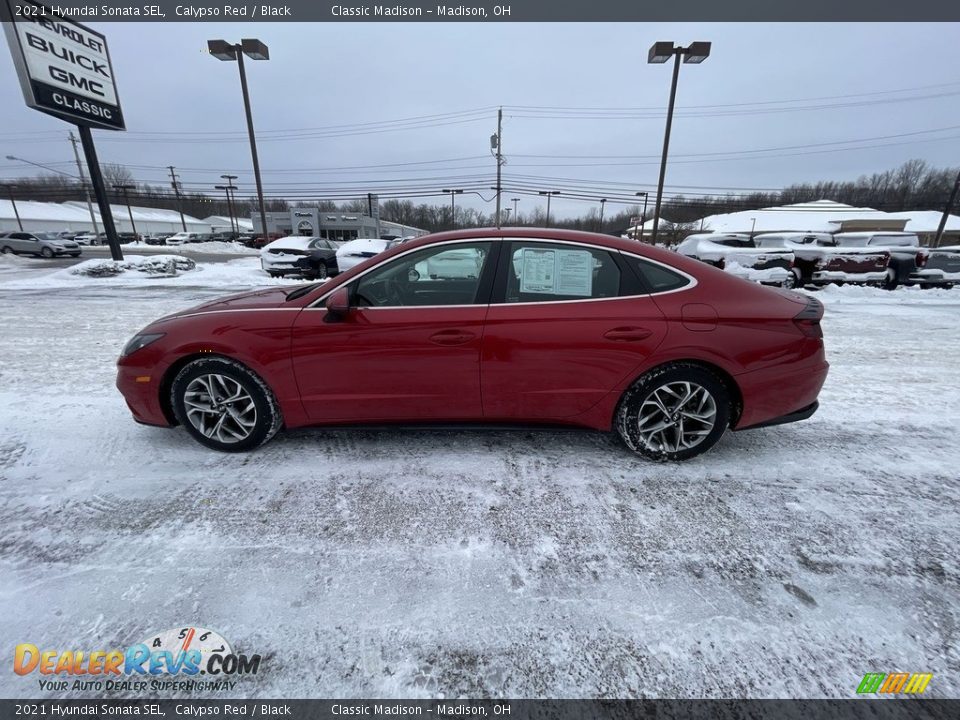 2021 Hyundai Sonata SEL Calypso Red / Black Photo #2