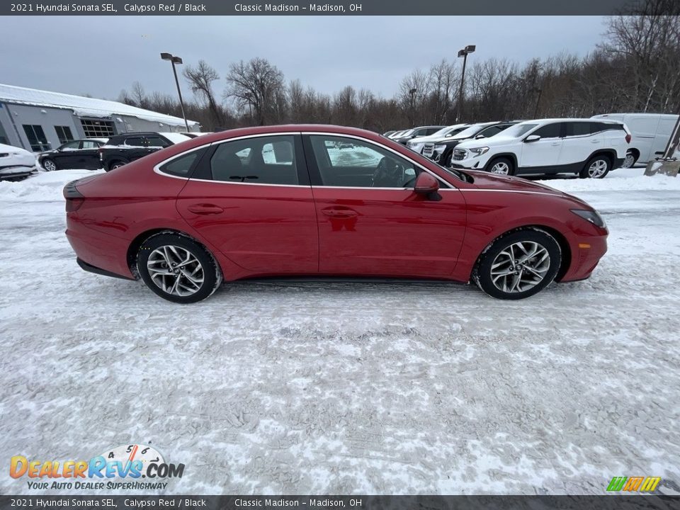 2021 Hyundai Sonata SEL Calypso Red / Black Photo #3