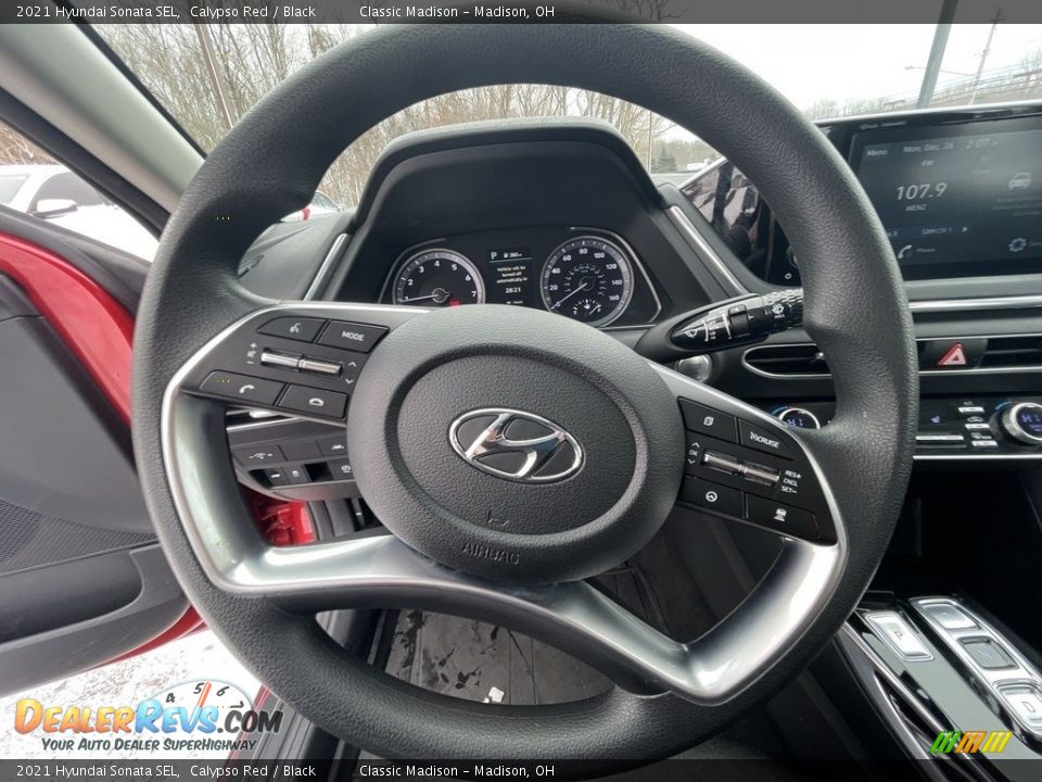 2021 Hyundai Sonata SEL Calypso Red / Black Photo #8