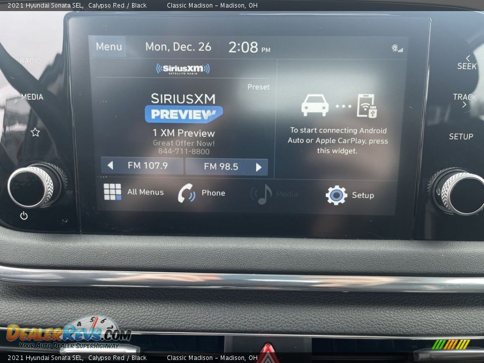 2021 Hyundai Sonata SEL Calypso Red / Black Photo #10