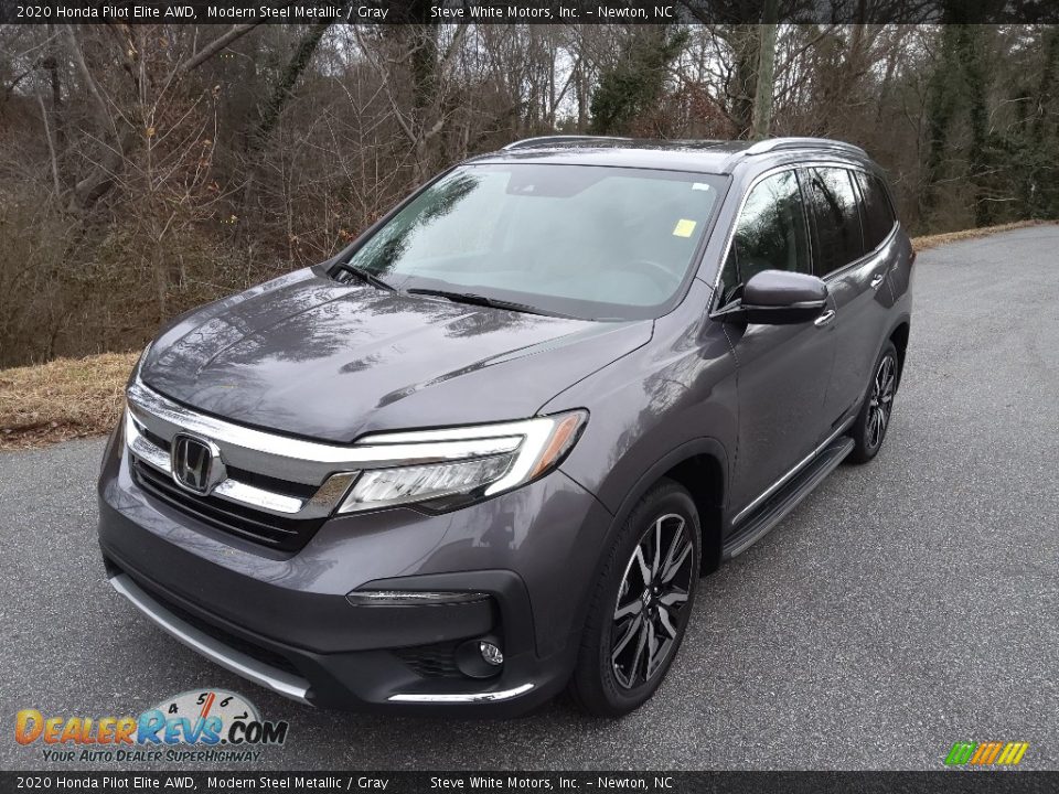 2020 Honda Pilot Elite AWD Modern Steel Metallic / Gray Photo #2