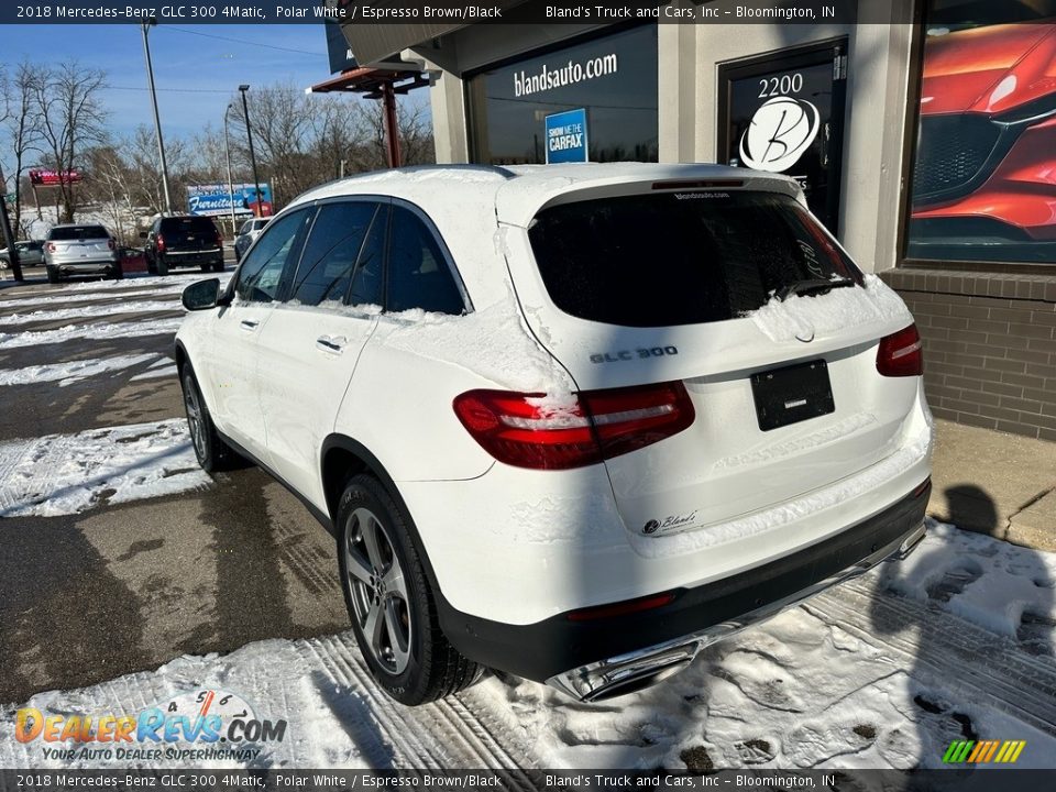 2018 Mercedes-Benz GLC 300 4Matic Polar White / Espresso Brown/Black Photo #9