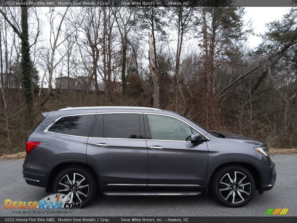 Modern Steel Metallic 2020 Honda Pilot Elite AWD Photo #5