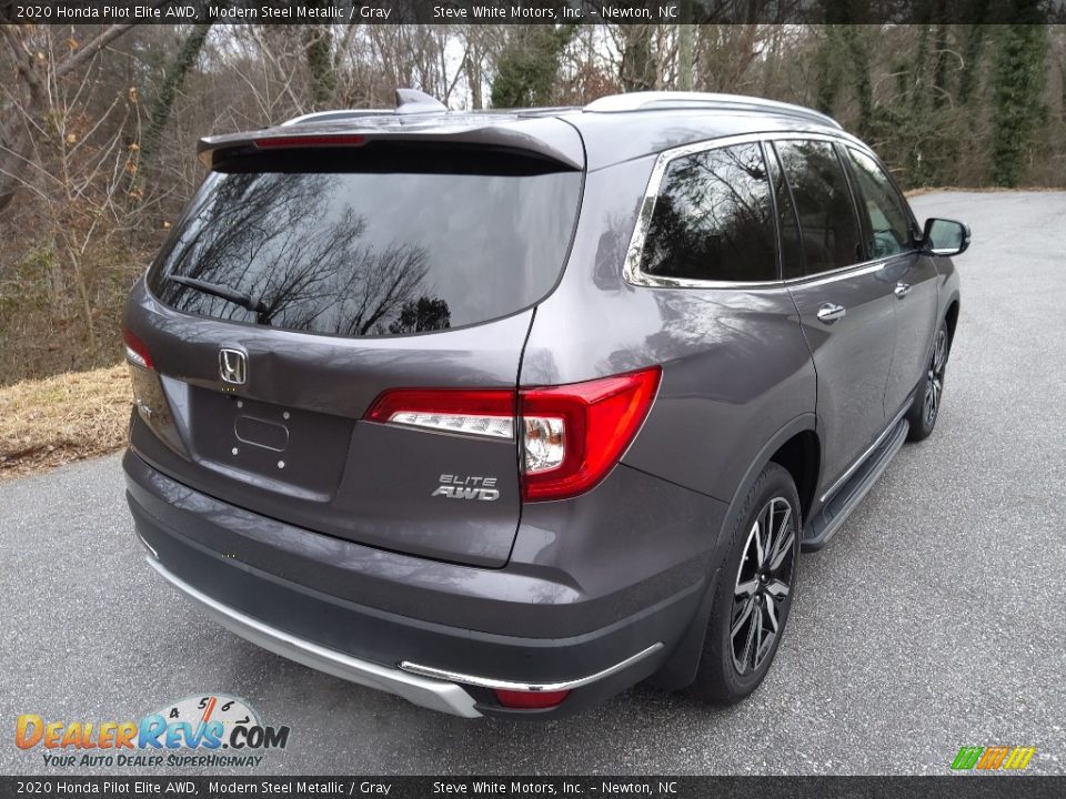 2020 Honda Pilot Elite AWD Modern Steel Metallic / Gray Photo #6