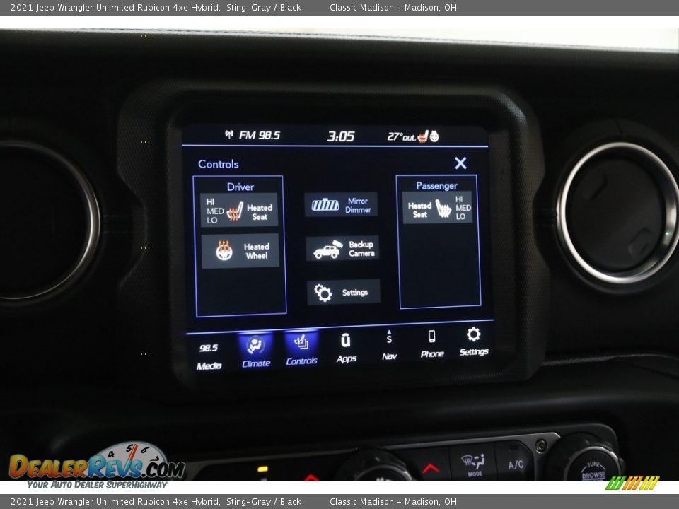 Controls of 2021 Jeep Wrangler Unlimited Rubicon 4xe Hybrid Photo #12