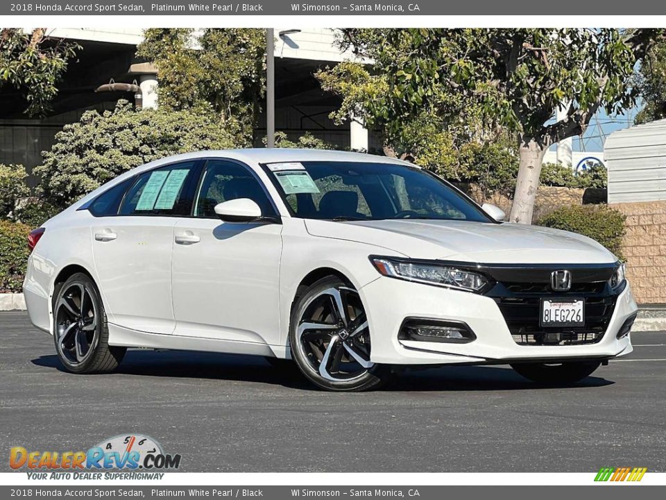 2018 Honda Accord Sport Sedan Platinum White Pearl / Black Photo #2