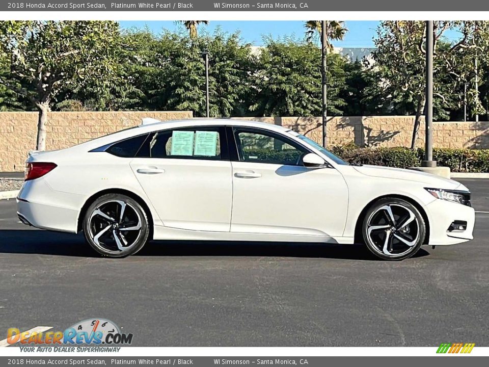 2018 Honda Accord Sport Sedan Platinum White Pearl / Black Photo #3