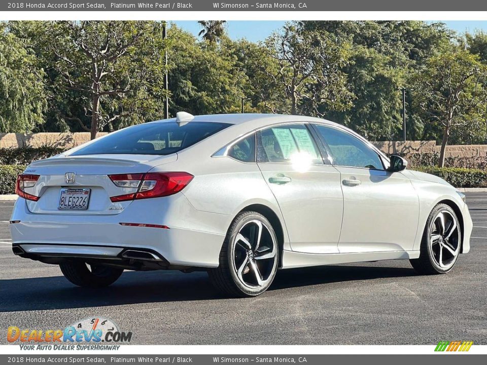 2018 Honda Accord Sport Sedan Platinum White Pearl / Black Photo #4